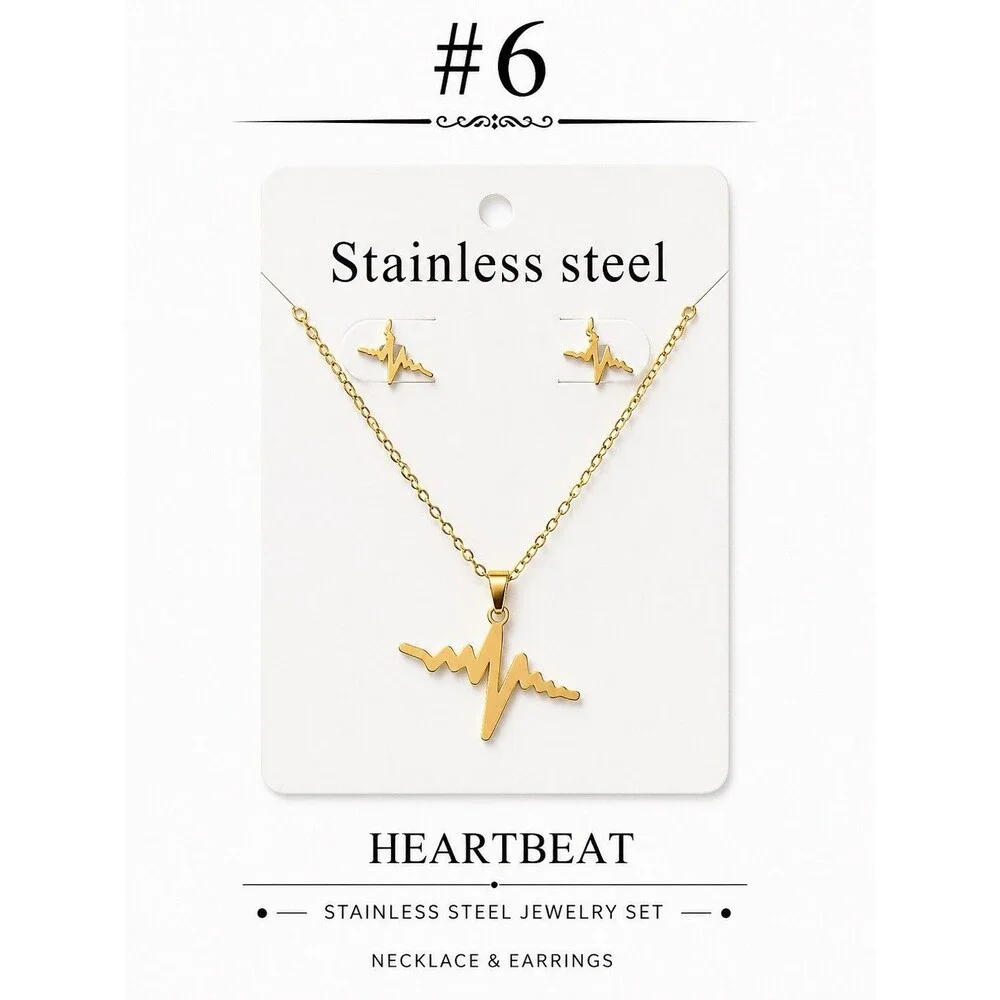 stainless steel necklace women setUnit Selections Número 5x11$